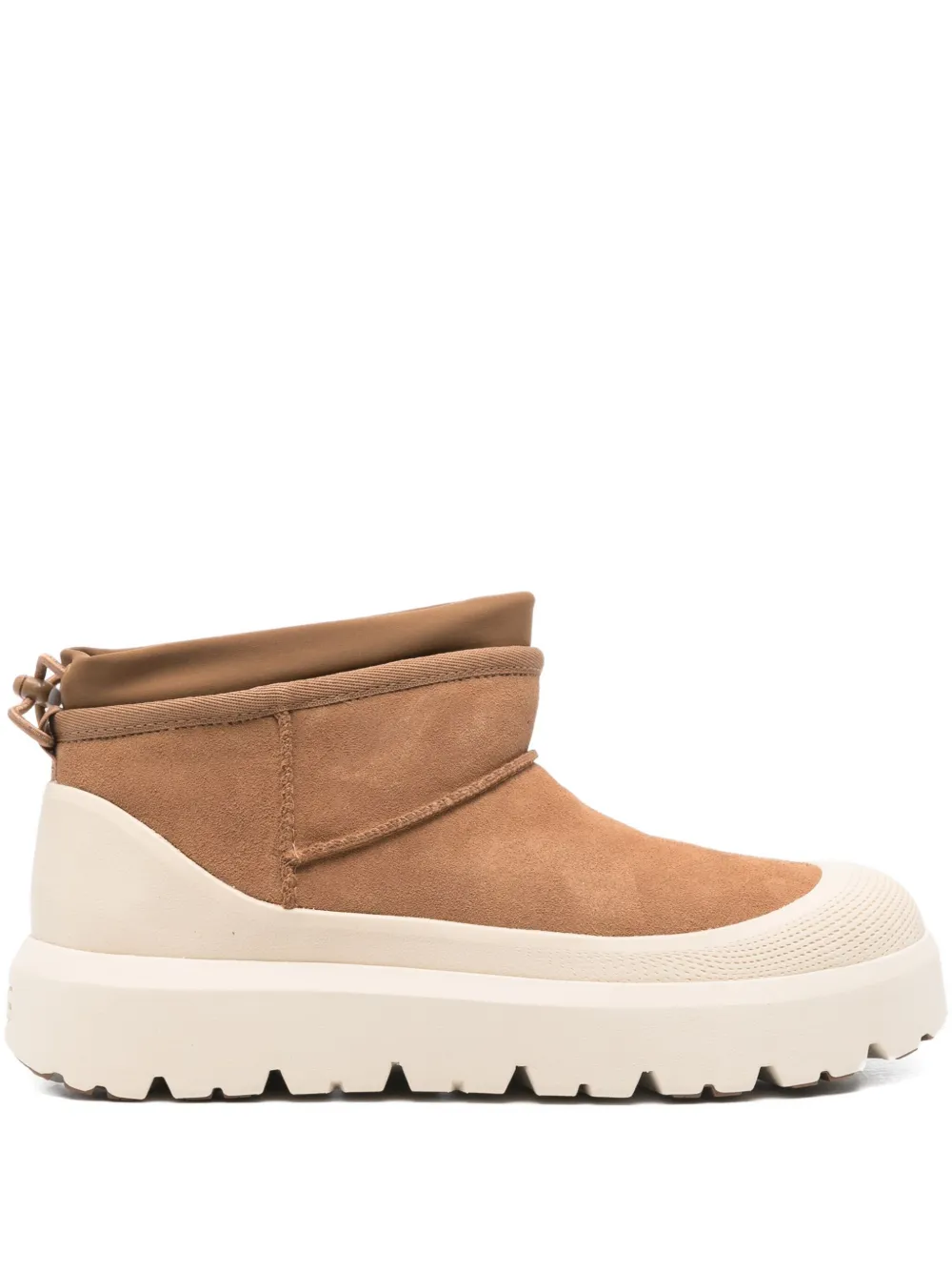 Ugg Biscuit Suede Ultra Mini Weather Hybrid Ankle Boots In Brown
