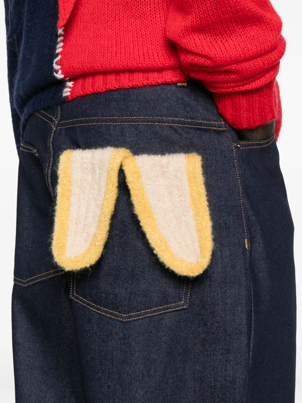 Charles Jeffrey Loverboy Cuffed Jeans In Blue