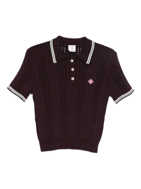 Casablanca short-sleeved cotton polo shirt