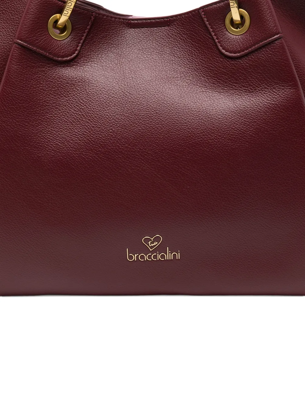 Braccialini Top-handles Leather Tote Bag In Red
