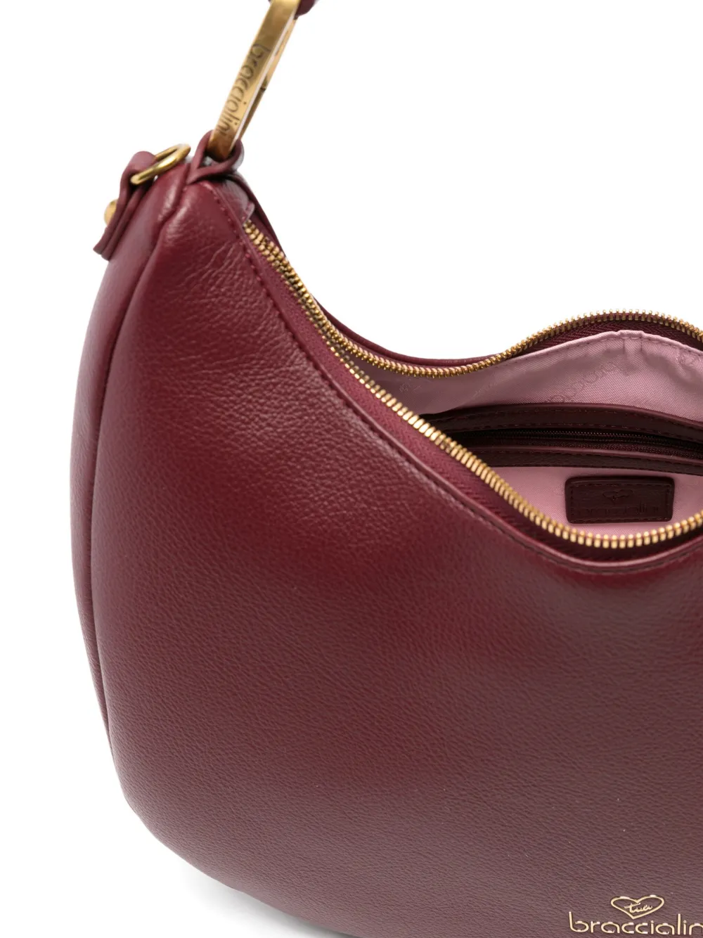 Braccialini Leather Shoulder Bag In Red