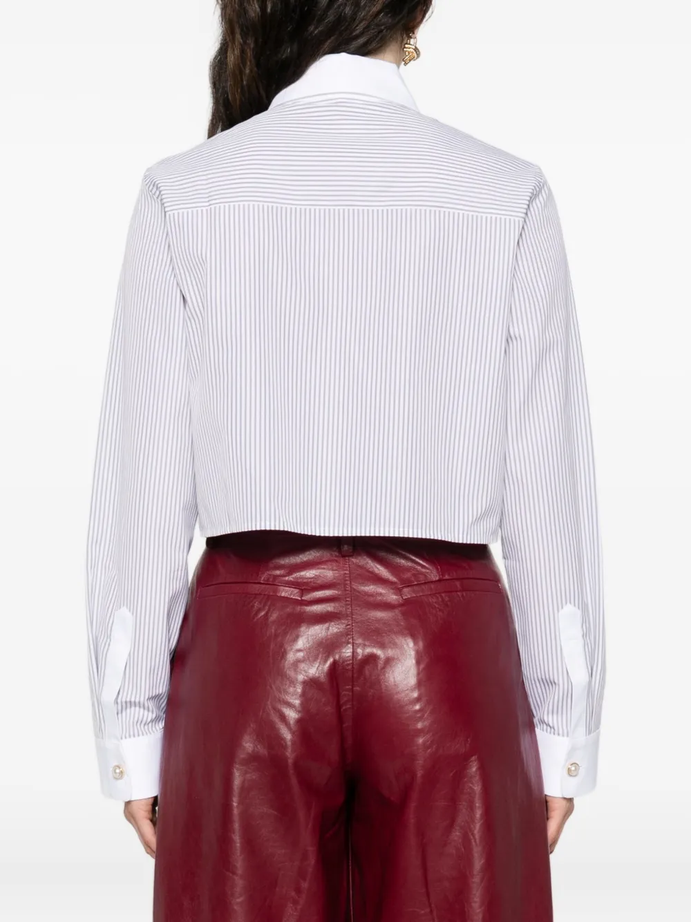 Casablanca Striped Embroidered Shirt In White