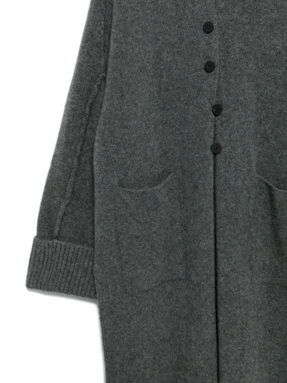 Isabel Benenato Single-breasted Oversized Coat In Gray
