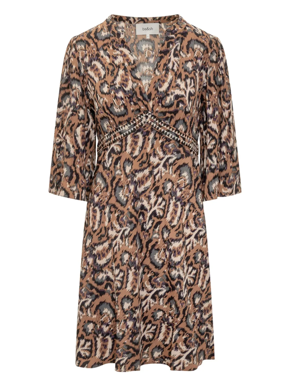 Ba&Sh patterned onia dress | Brown | Image 1