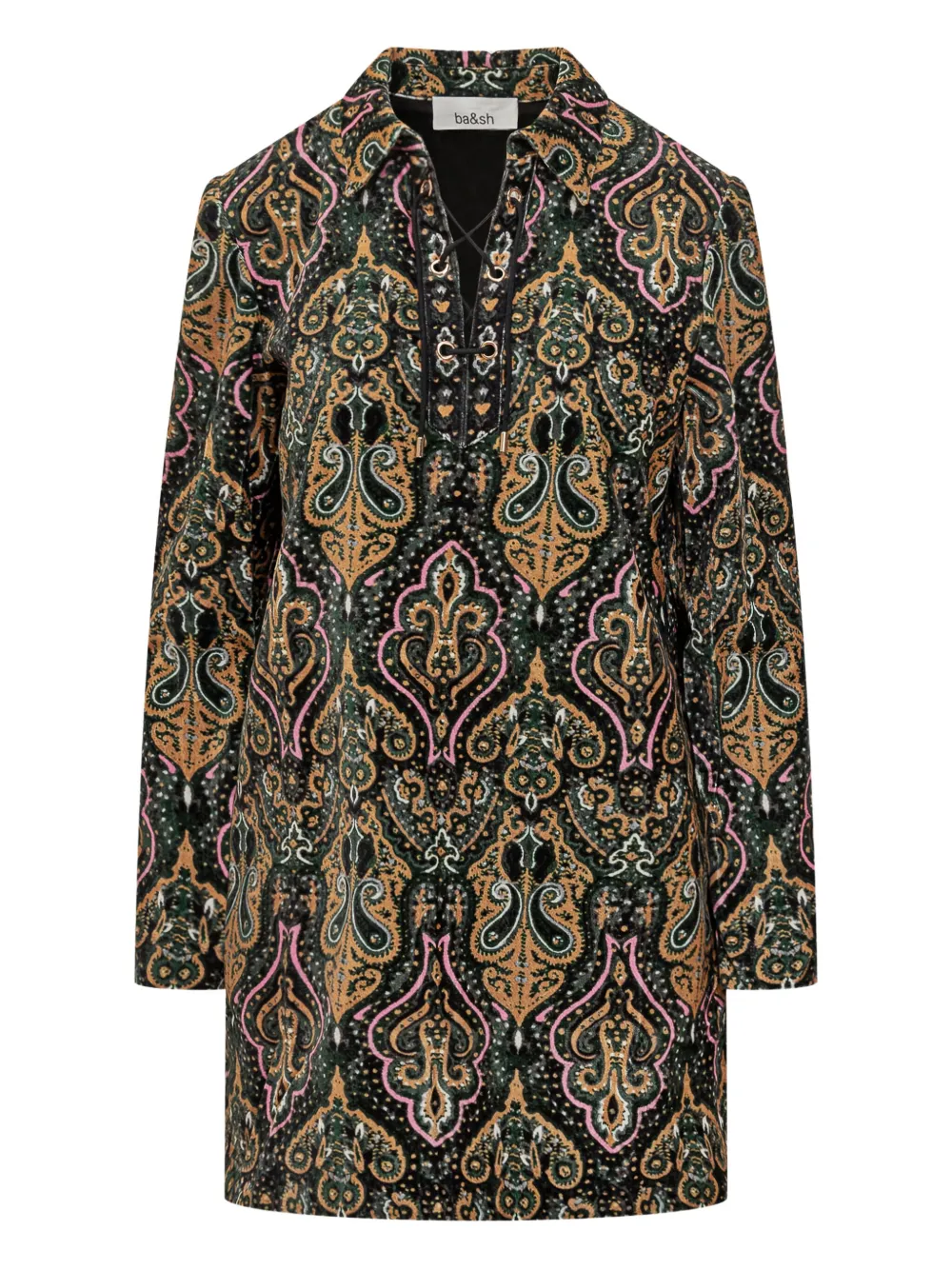 Ba&Sh robe à motif cachemire | vert | Image 1