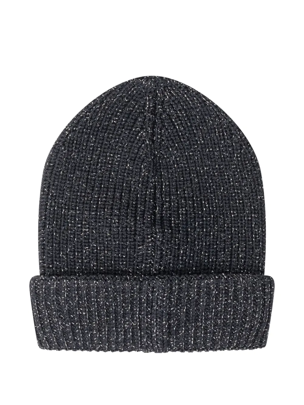Moncler Enfant metallic-finish wool beanie - Zwart