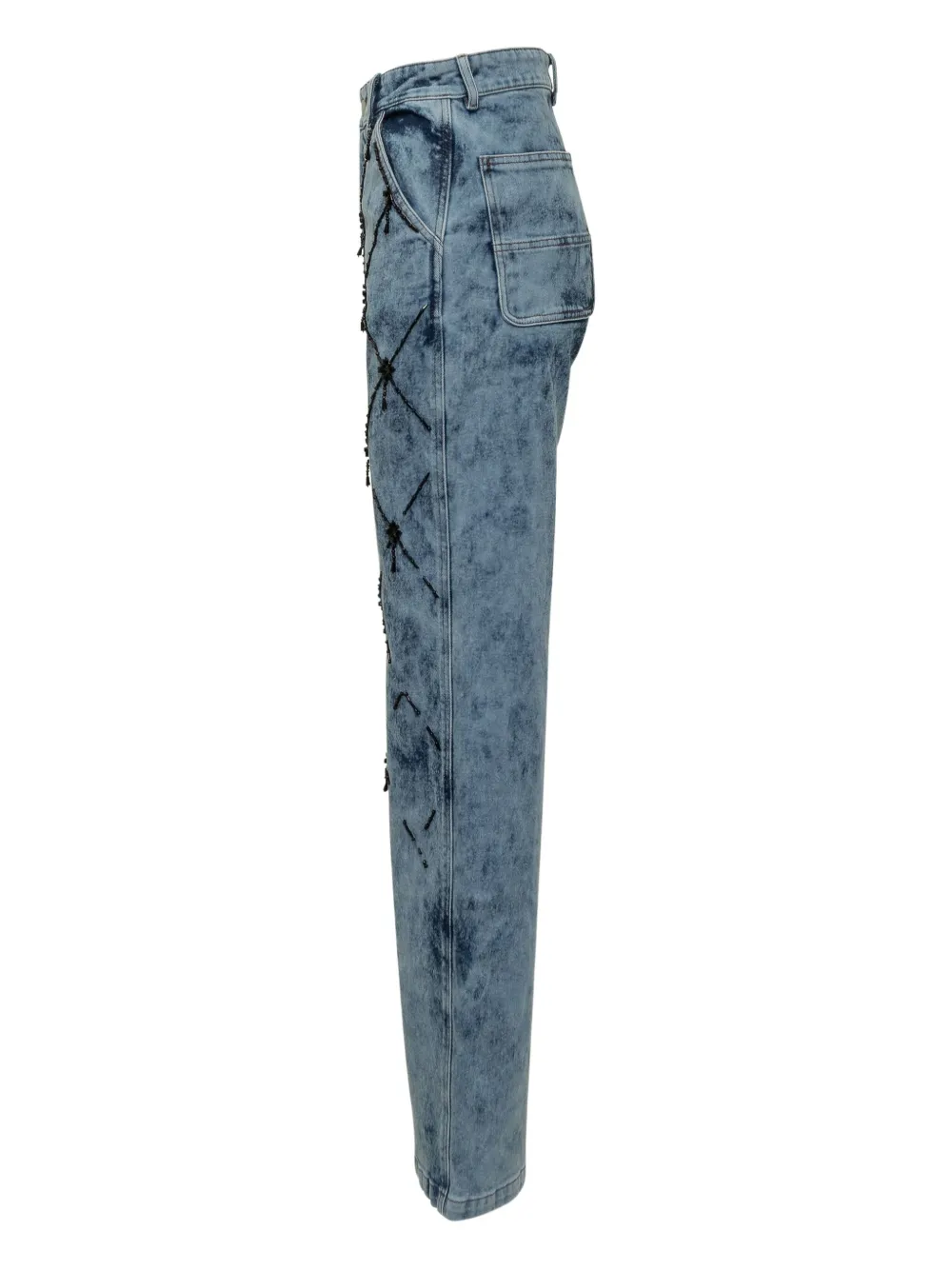  Des Phemmes Embroidered Jeans - Blue 