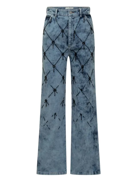 DES PHEMMES embroidered jeans