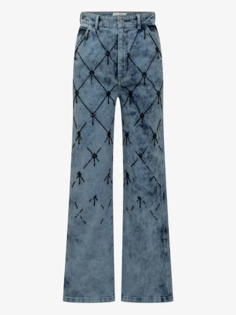 DES PHEMMES embroidered jeans