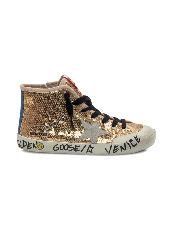 Golden Goose Kids Francy Penstar Sequin zip-fastening Sneakers