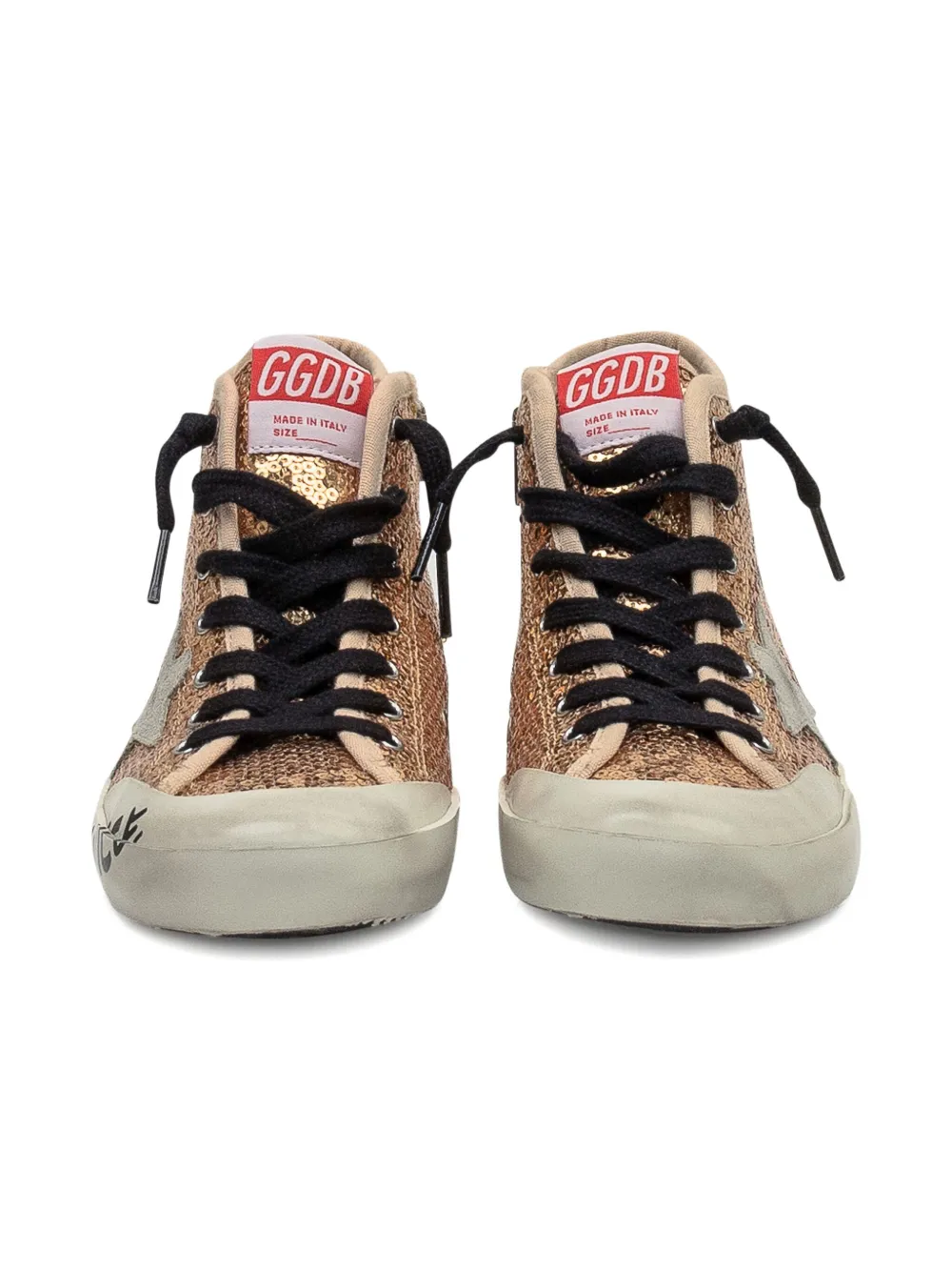 Golden Goose Kids Francy Penstar sneakers met pailletten en rits Goud