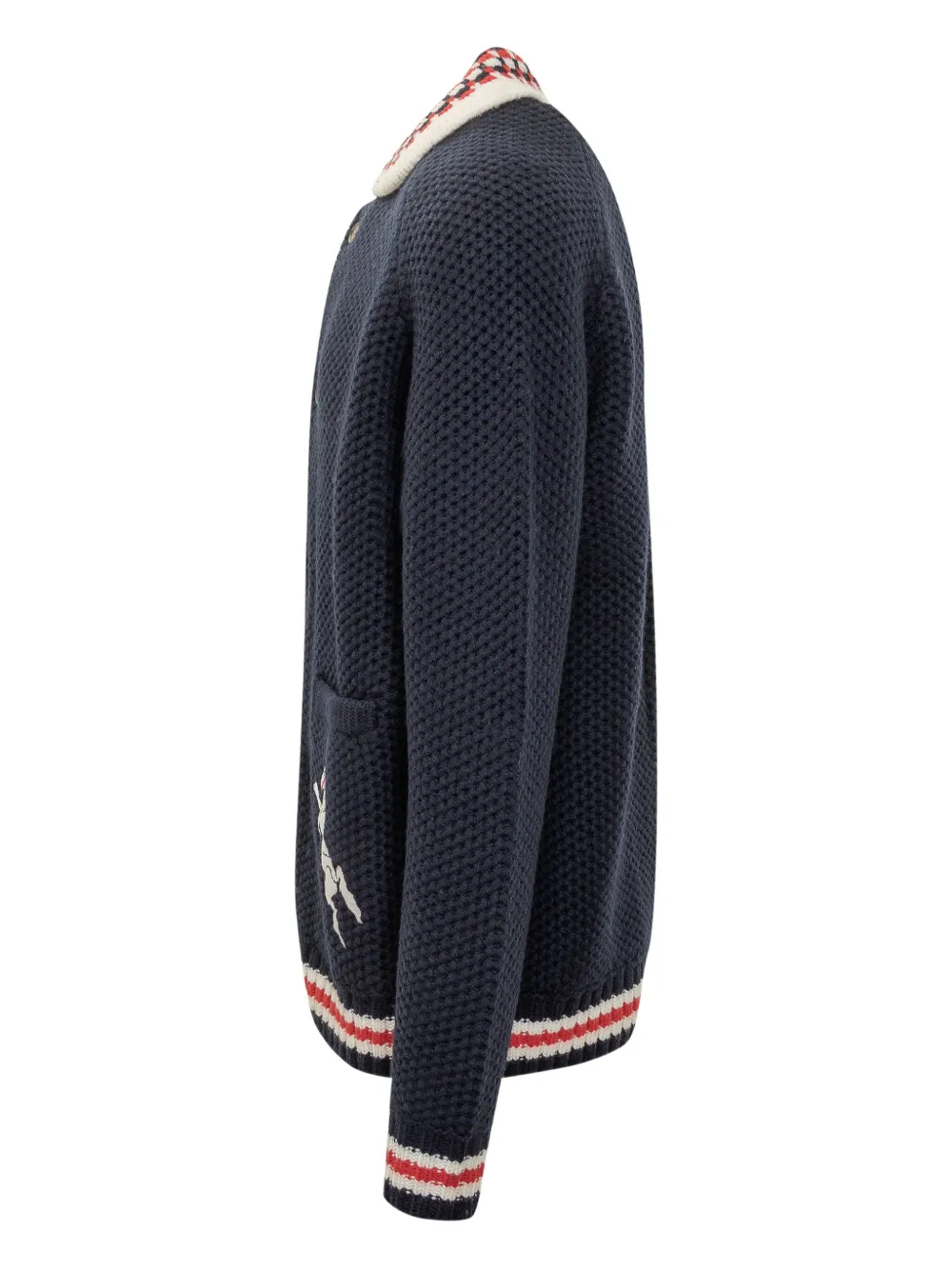 Drôle De Monsieur Shirtjack met borduurwerk Blauw