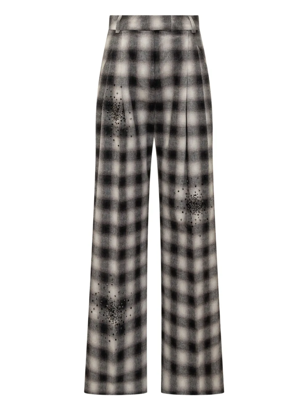 DES PHEMMES Karierte Hose mit Verzierung | Schwarz | Image 1