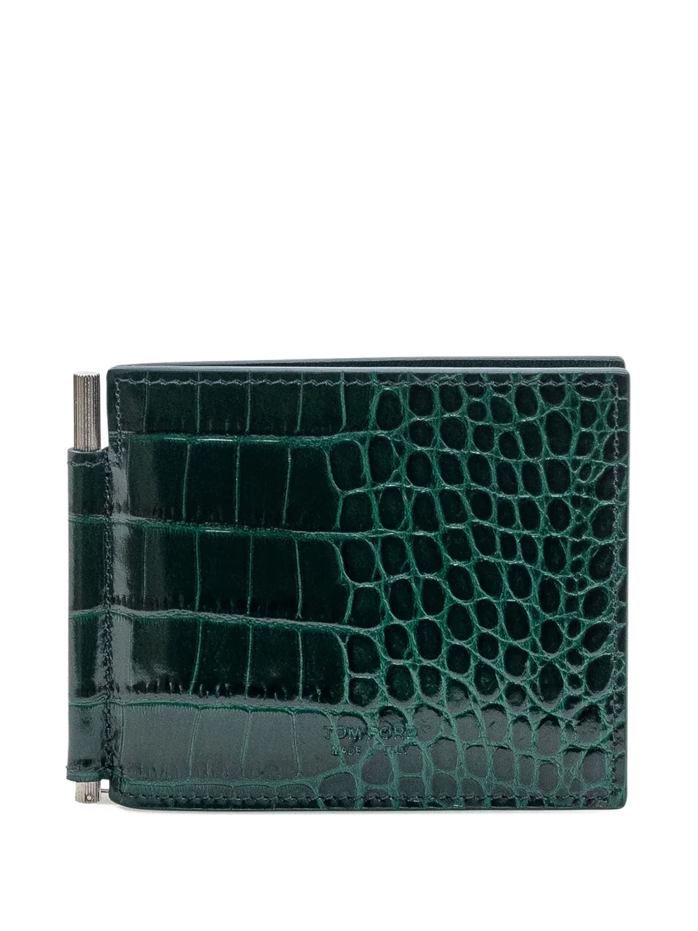 TOM FORD cartera con efecto de piel de cocodrilo | verde | Image 1