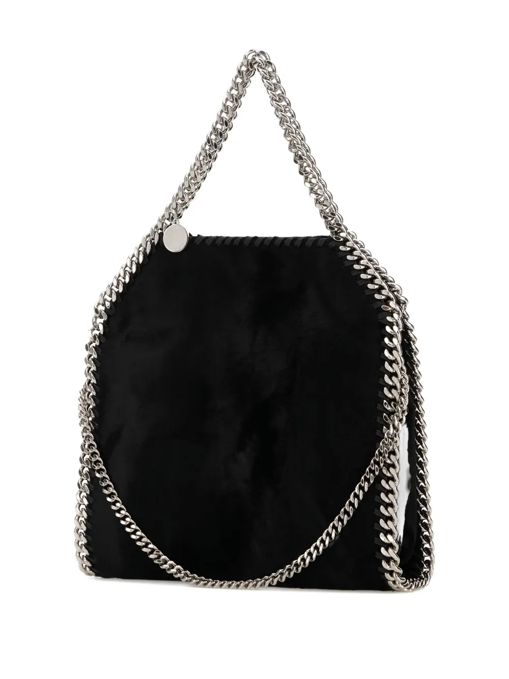 Stella Mccartney Mini Handbag With Chain Strap And Metal Hardware In Black
