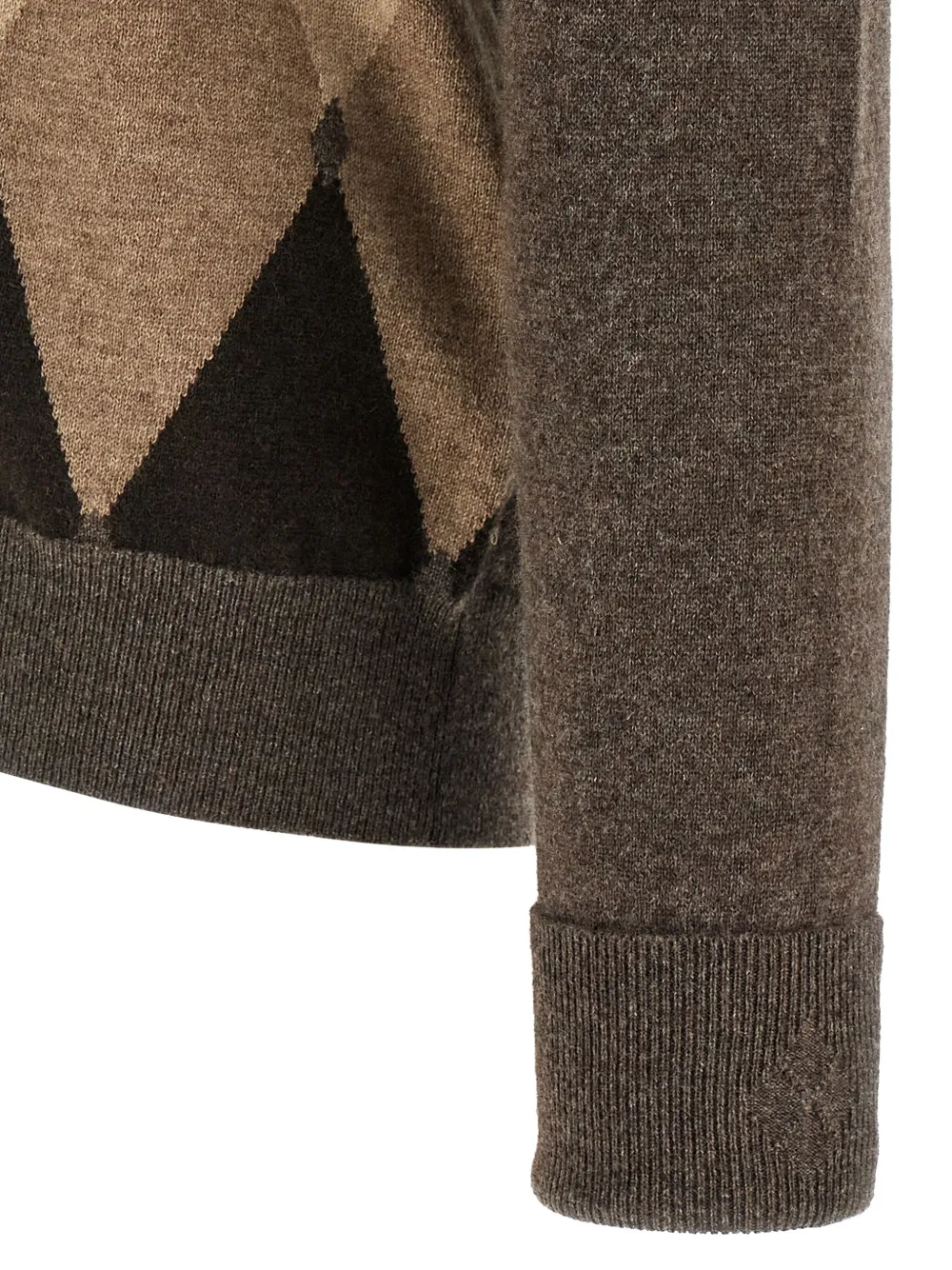 Ballantyne Cardigan Argyle Sweaters And Cardigans Brown In Brown