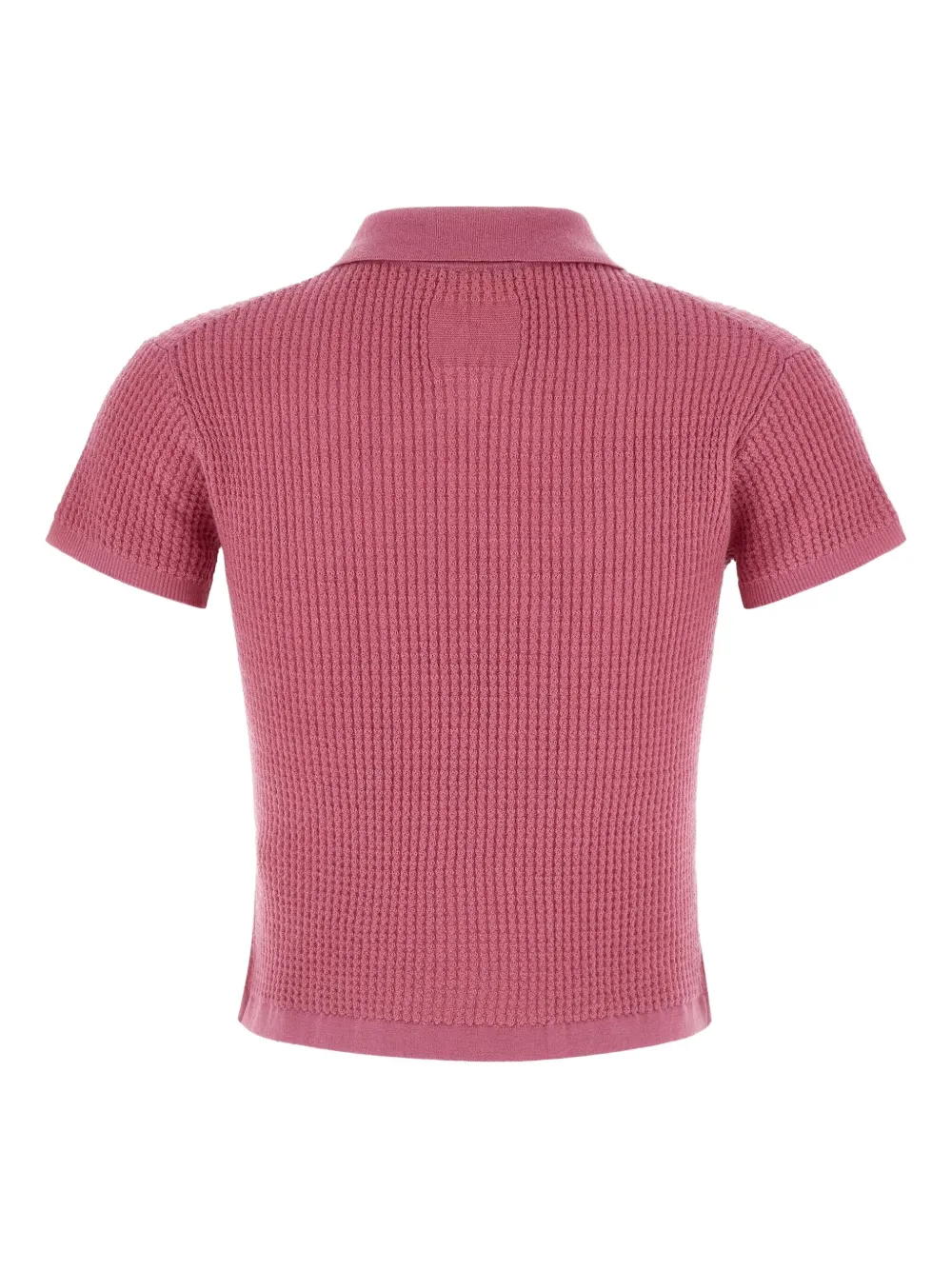 Guest In Residence Poloshirt met wafelpatroon - Roze