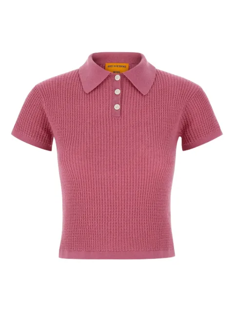 Guest In Residence waffle-knit polo shirt