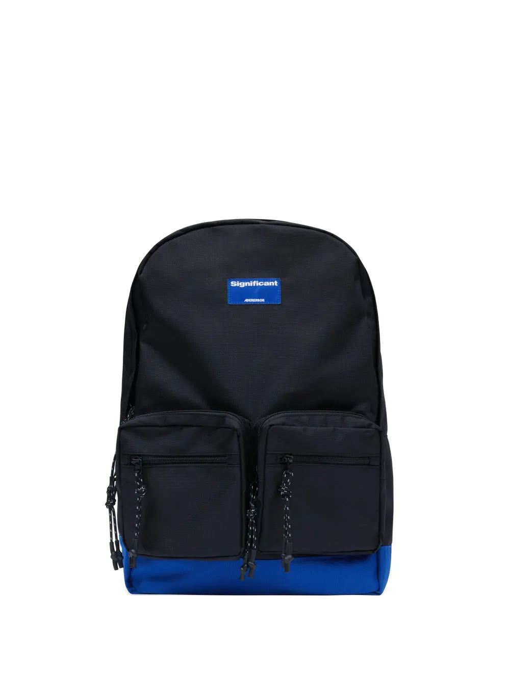 Ader Error Two-tone Front-pocket Backpack In Black