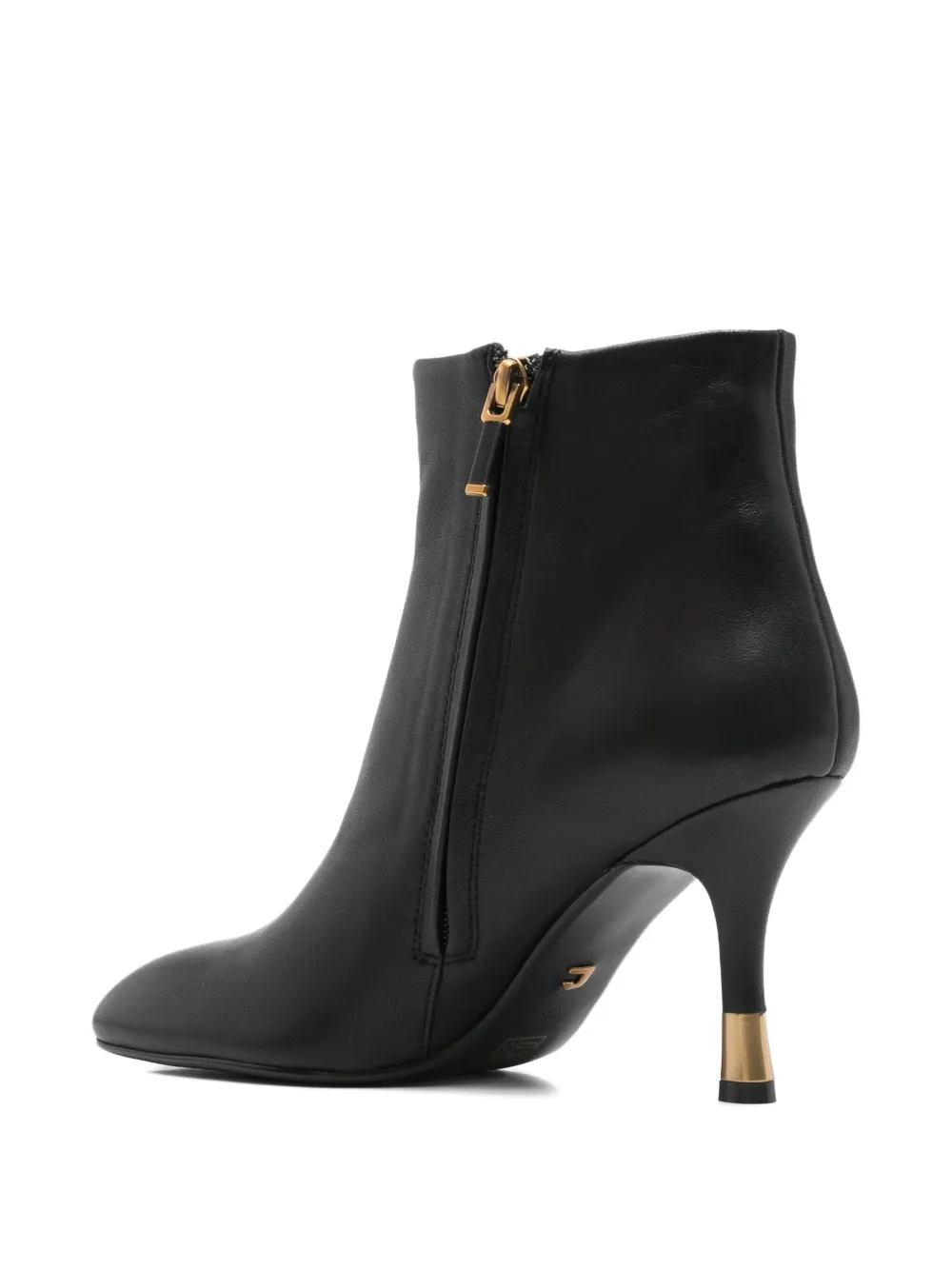 Lola Cruz Leren enkellaarzen Zwart