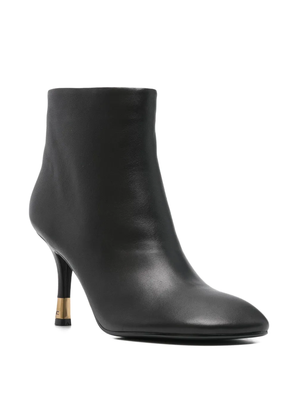 Lola Cruz Leren enkellaarzen Zwart