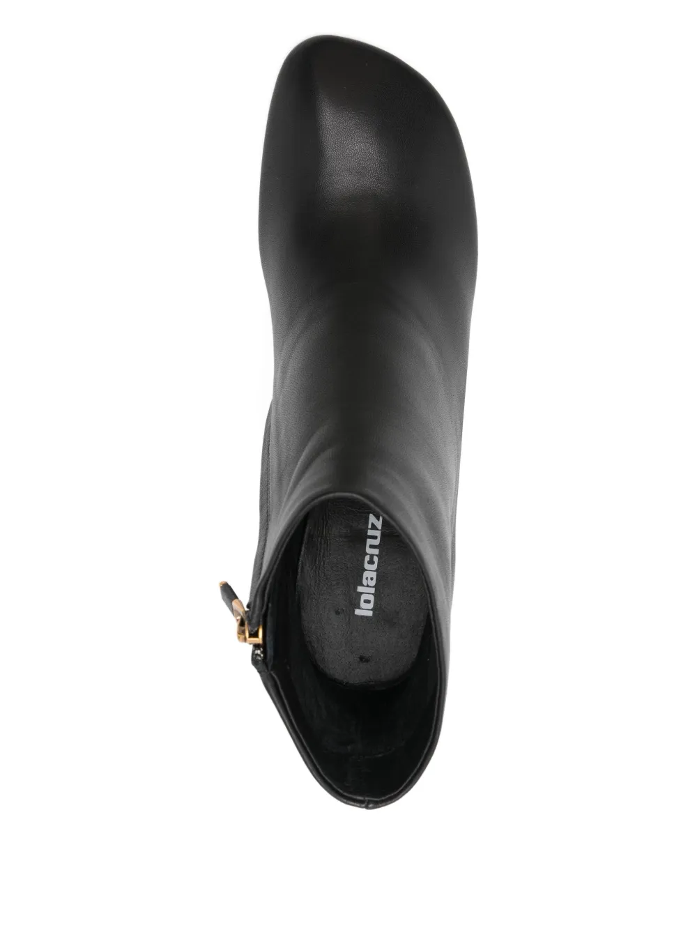 Lola Cruz Leren enkellaarzen Zwart