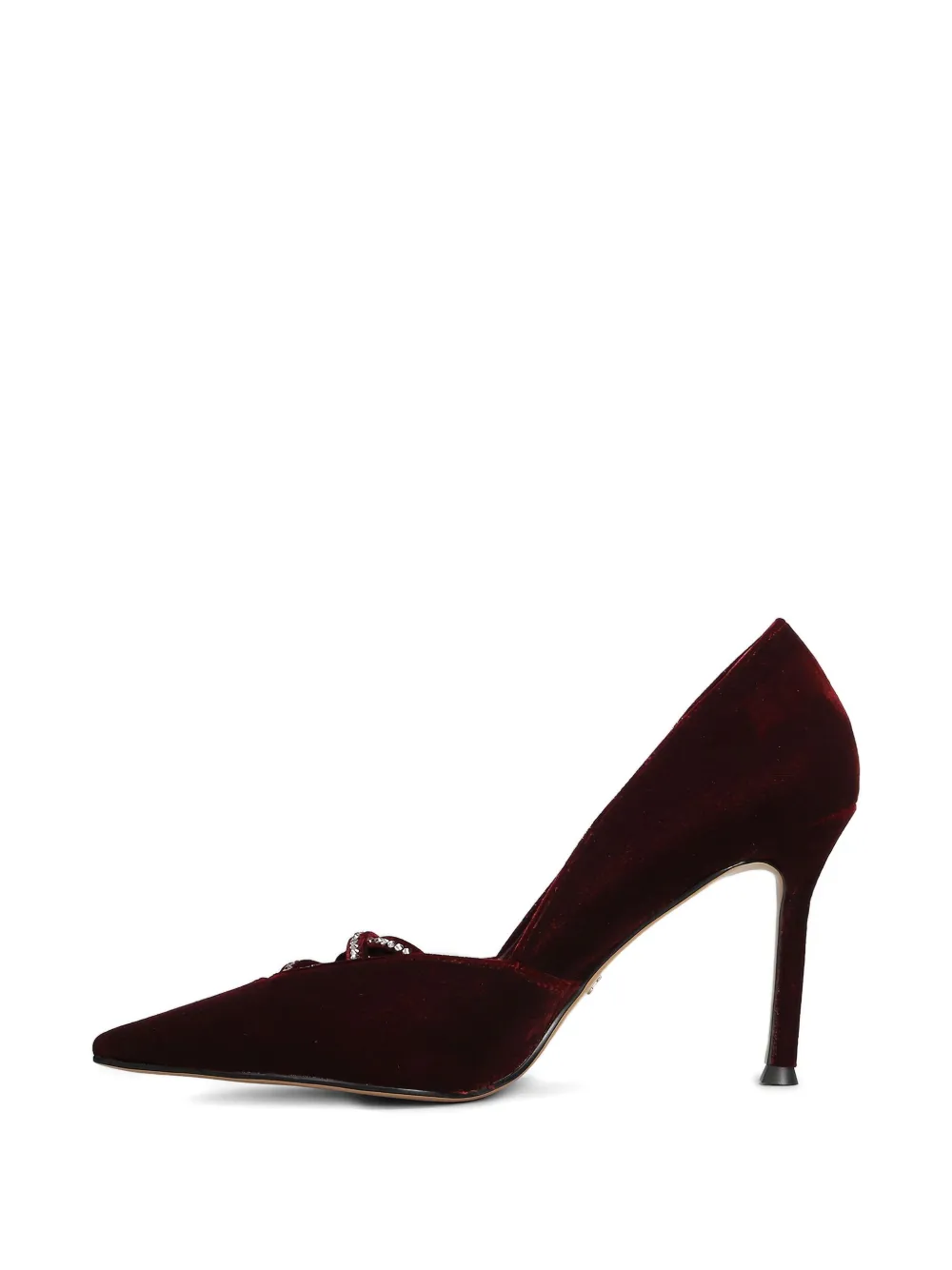 Lola Cruz 95 mm Daurel pumps met puntige neus en verfraaid met kristallen Rood
