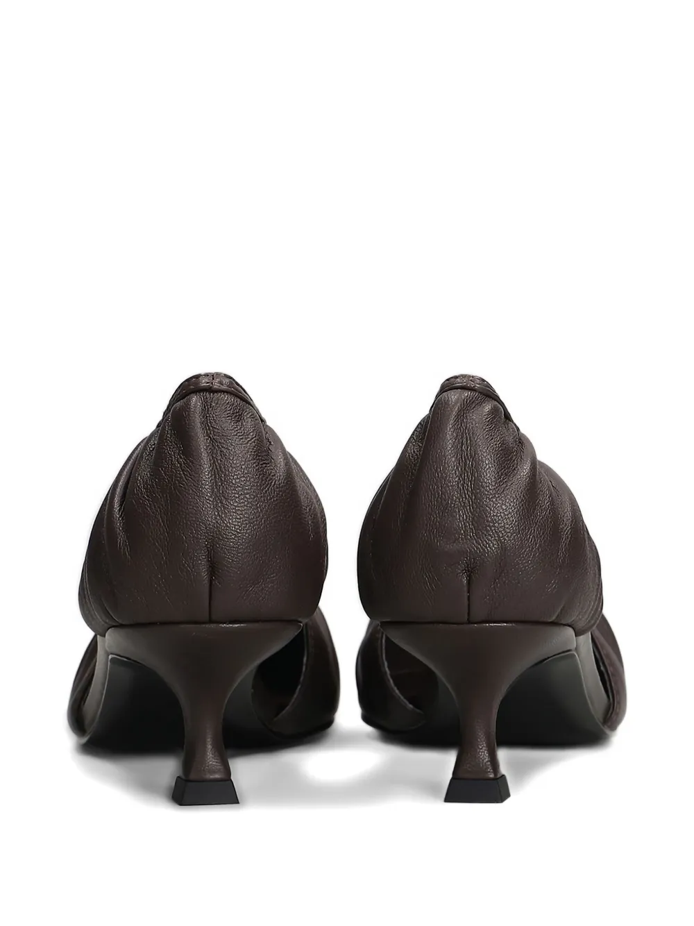 Bibi Lou 45mm Rigel Ruched Pointed Pumps In Black