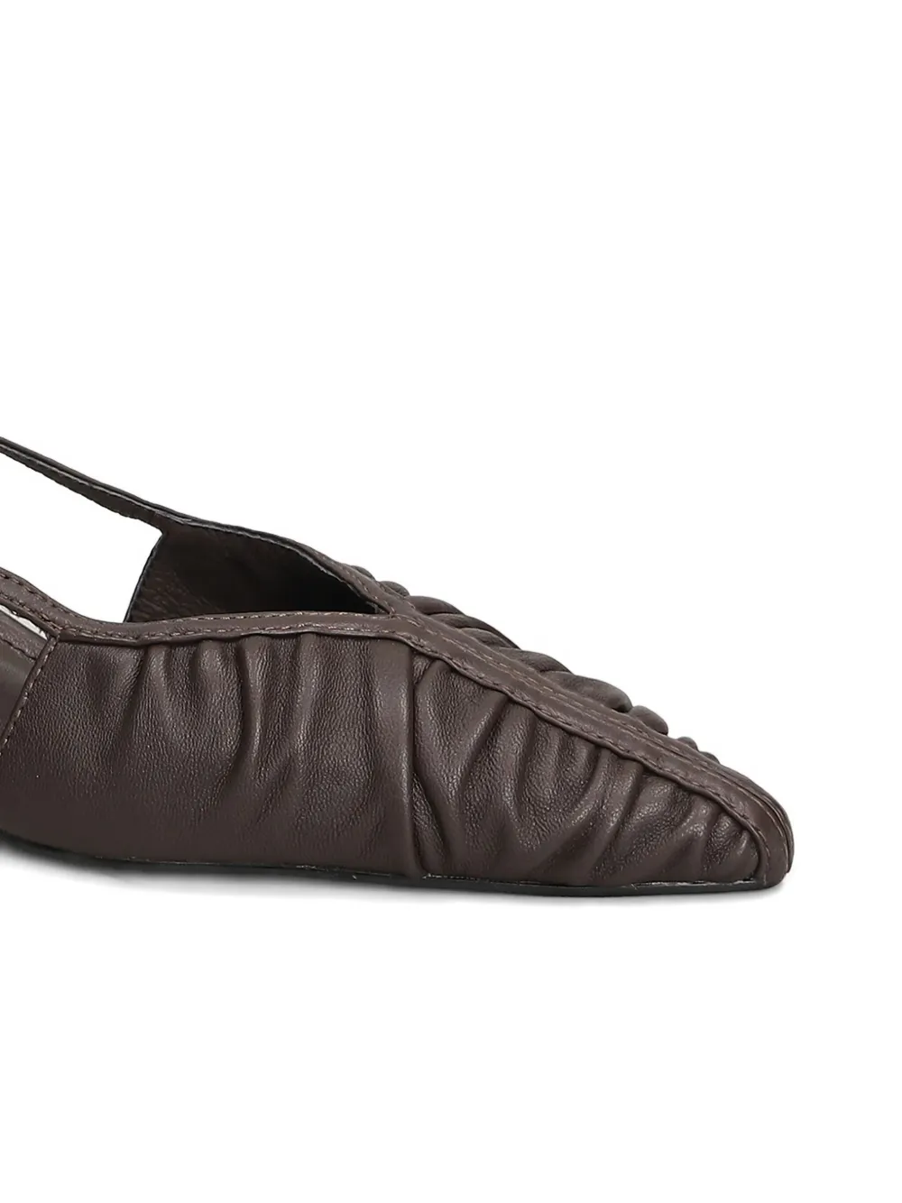 Bibi Lou 45mm Rigel Ruched Pointed Pumps In Black