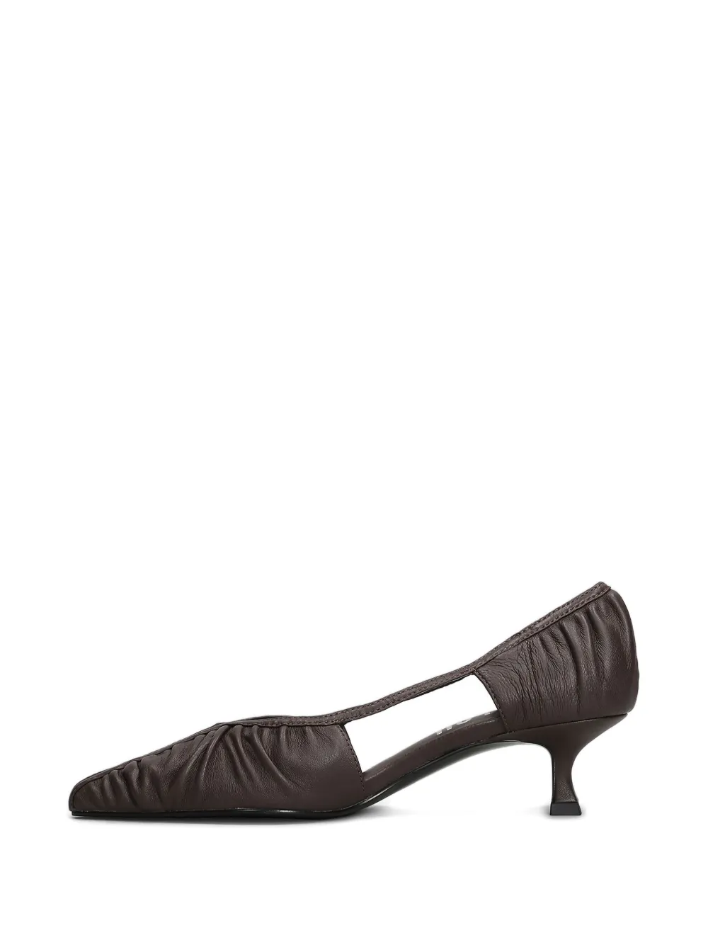 Bibi Lou 45mm Rigel Ruched Pointed Pumps In Black