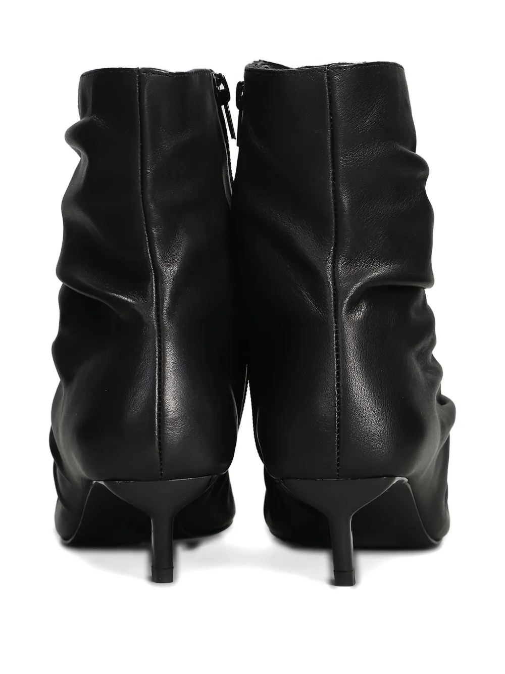 Bibi Lou Ruched Pointed Boots In Black