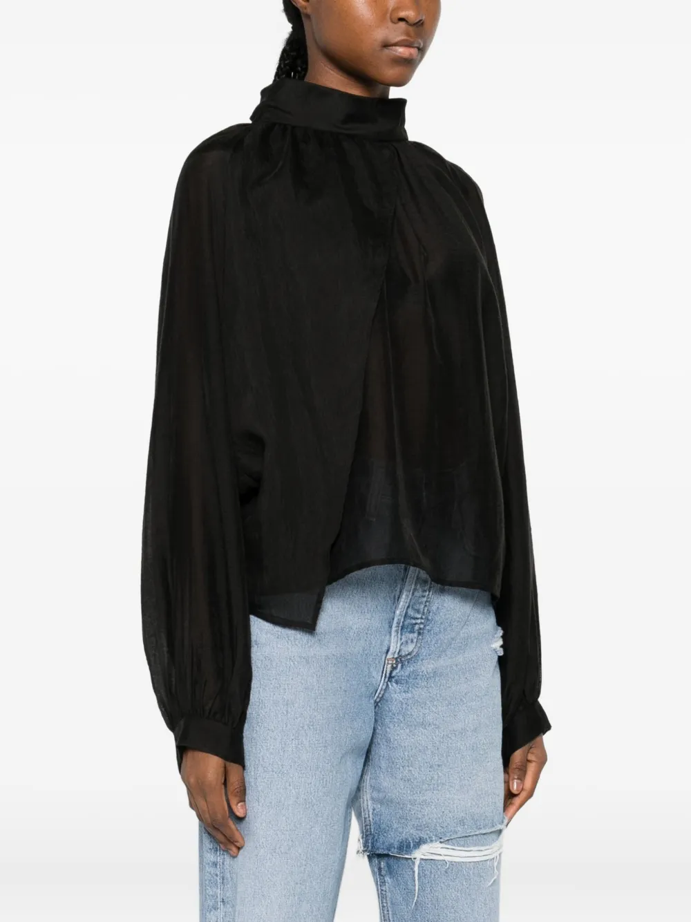 Iro Nahae Asymmetric Blouse In Black