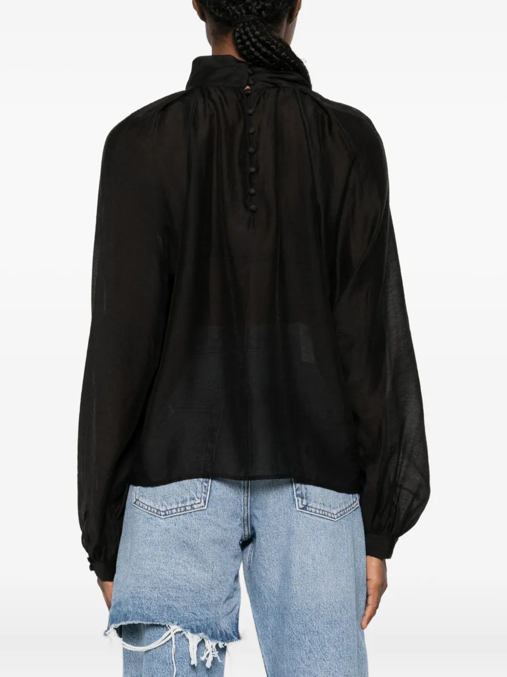 Iro Nahae Asymmetric Blouse In Black