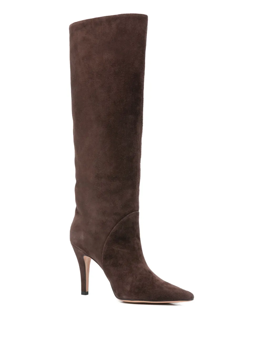 Lola Cruz Suede Knee-high Boots In Brown