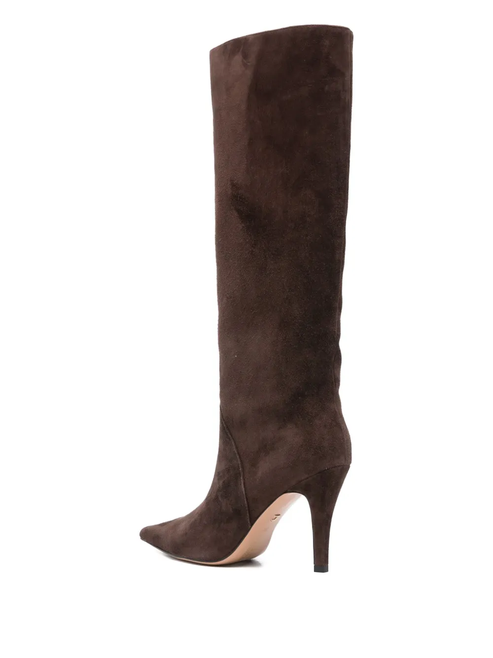 Lola Cruz Suede Knee-high Boots In Brown