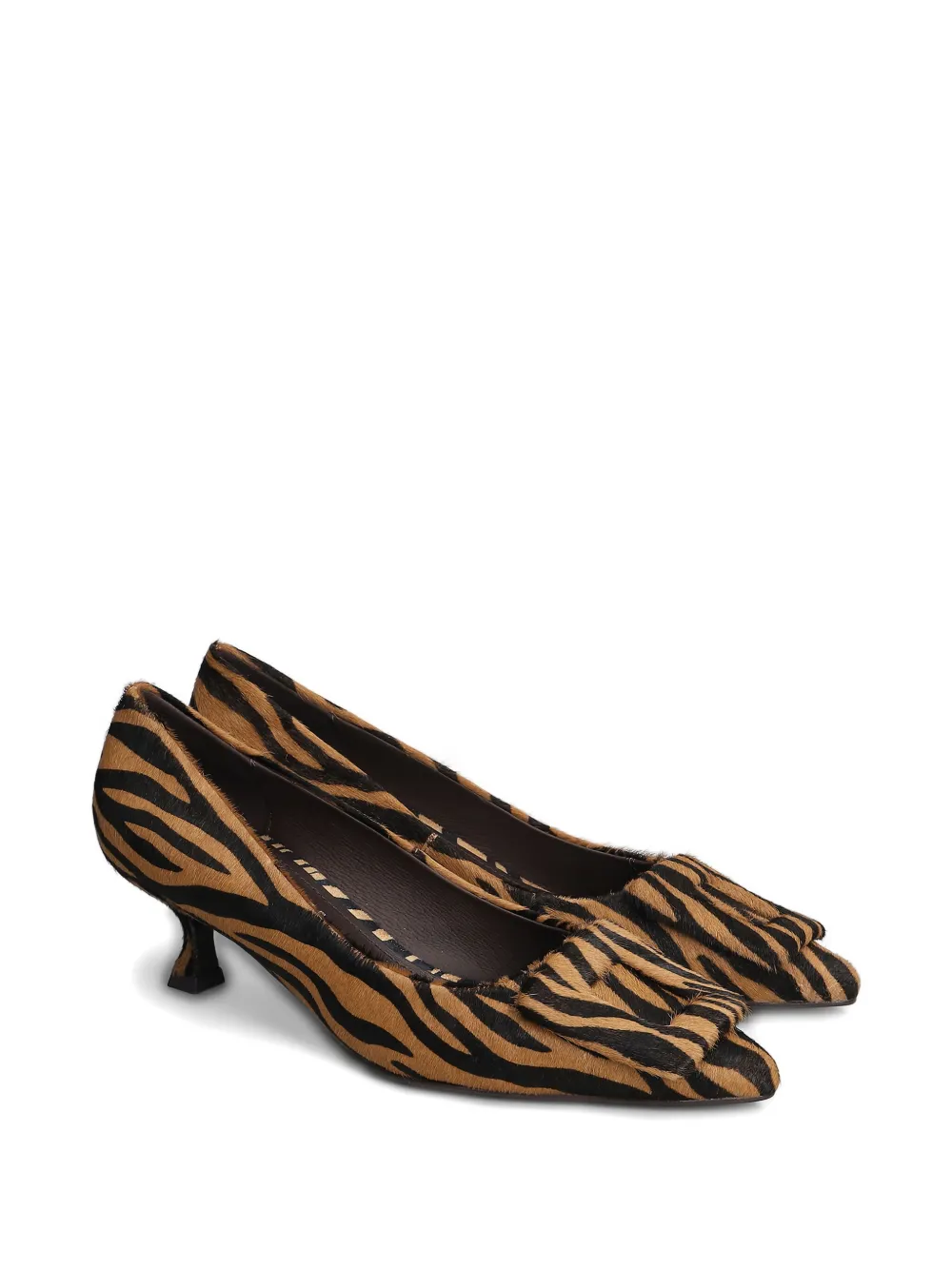 Bibi Lou Pumps met dierenprint en hak Bruin