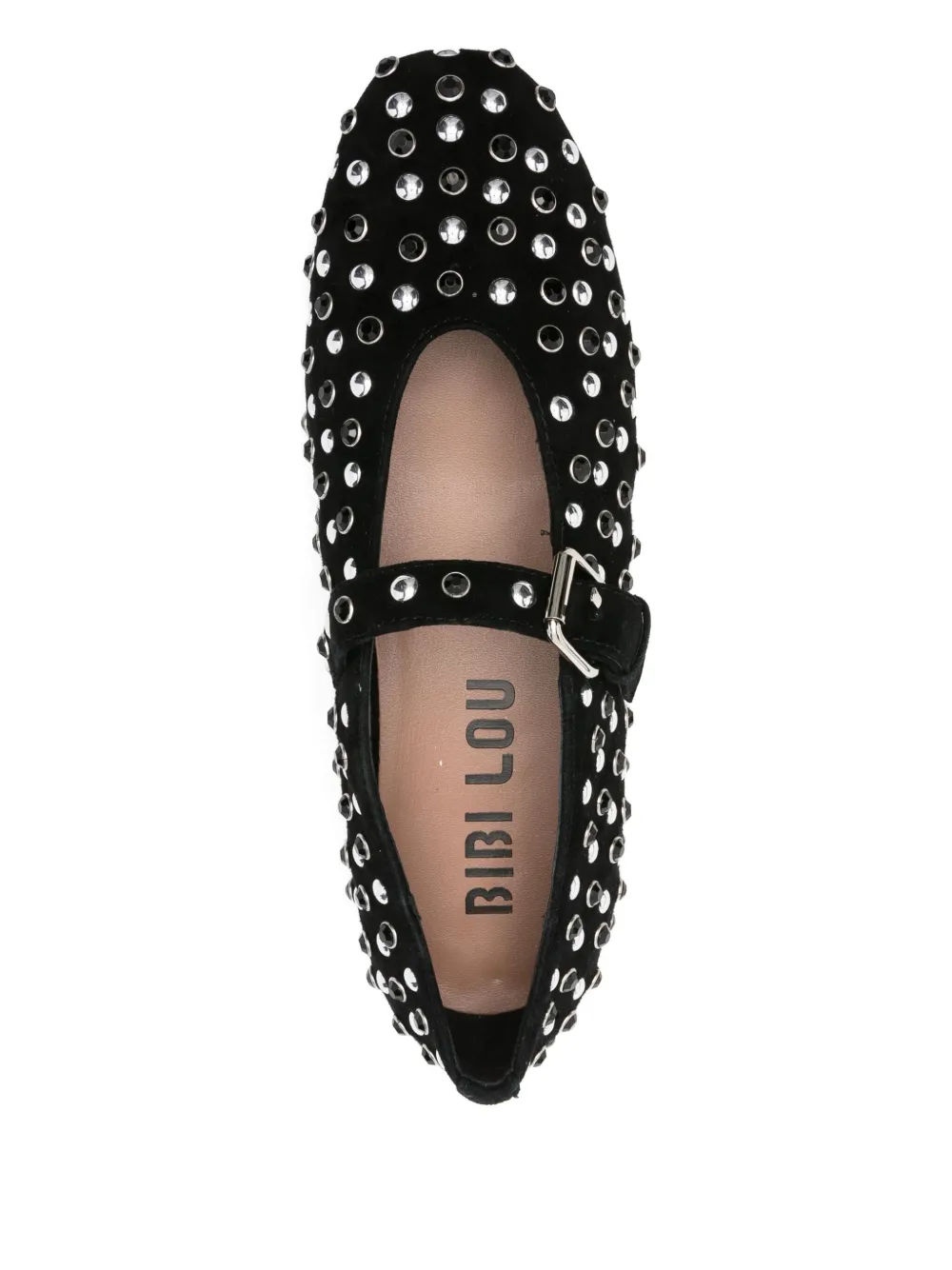 Bibi Lou Naila Studded Ballet Flats In Black