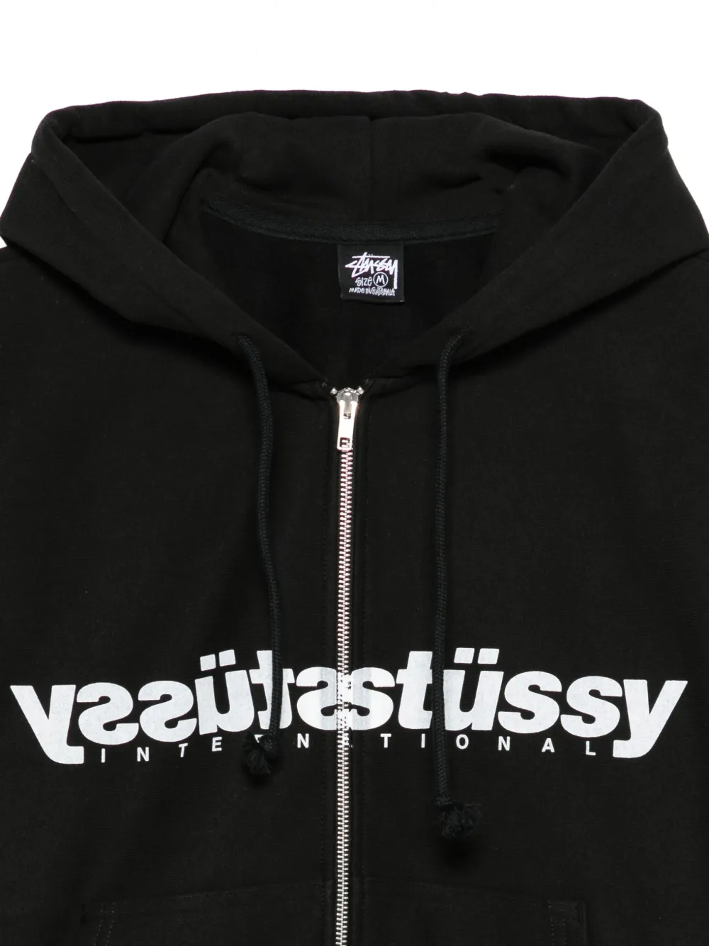 Stüssy Mirror hoodie met rits Zwart