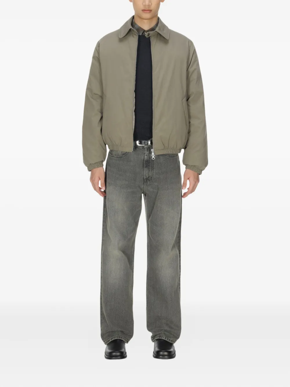 Our Legacy Zip-up Elasticated-cuff Jacket In Green