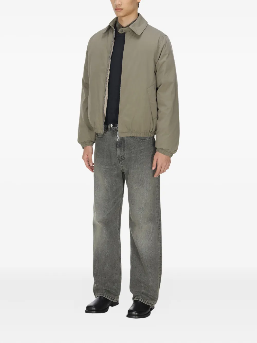 Our Legacy Zip-up Elasticated-cuff Jacket In Green