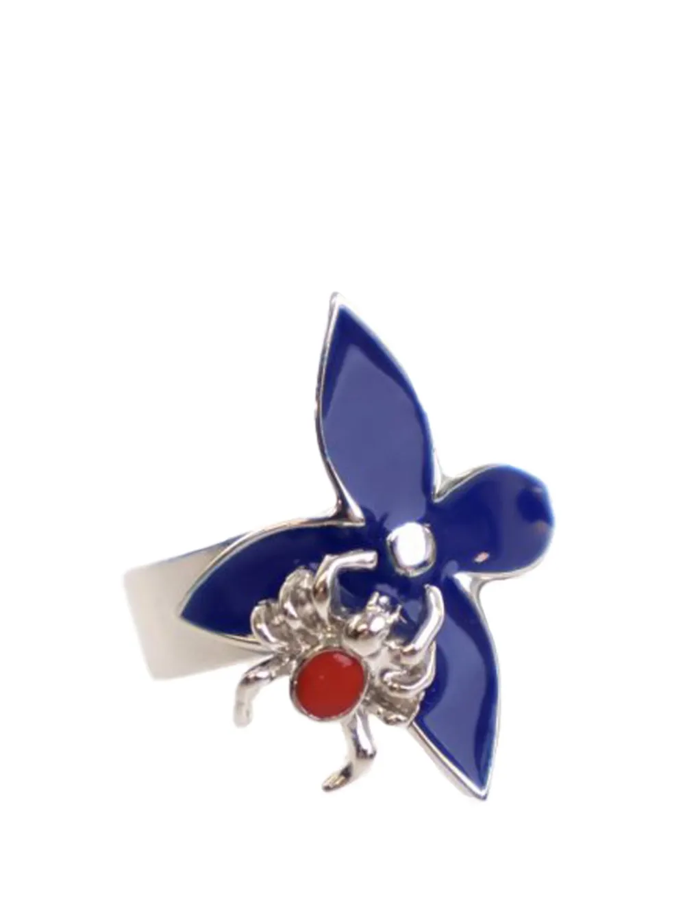 Louis Vuitton Pre-Owned 2019-2020 Silver Plated Enamel Fairytale Ring Set costume ring | Silver | Image 1