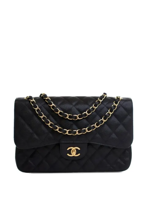 CHANEL Pre-Owned 2010-2011 Jumbo Classic Caviar Double Flap shoulder bag