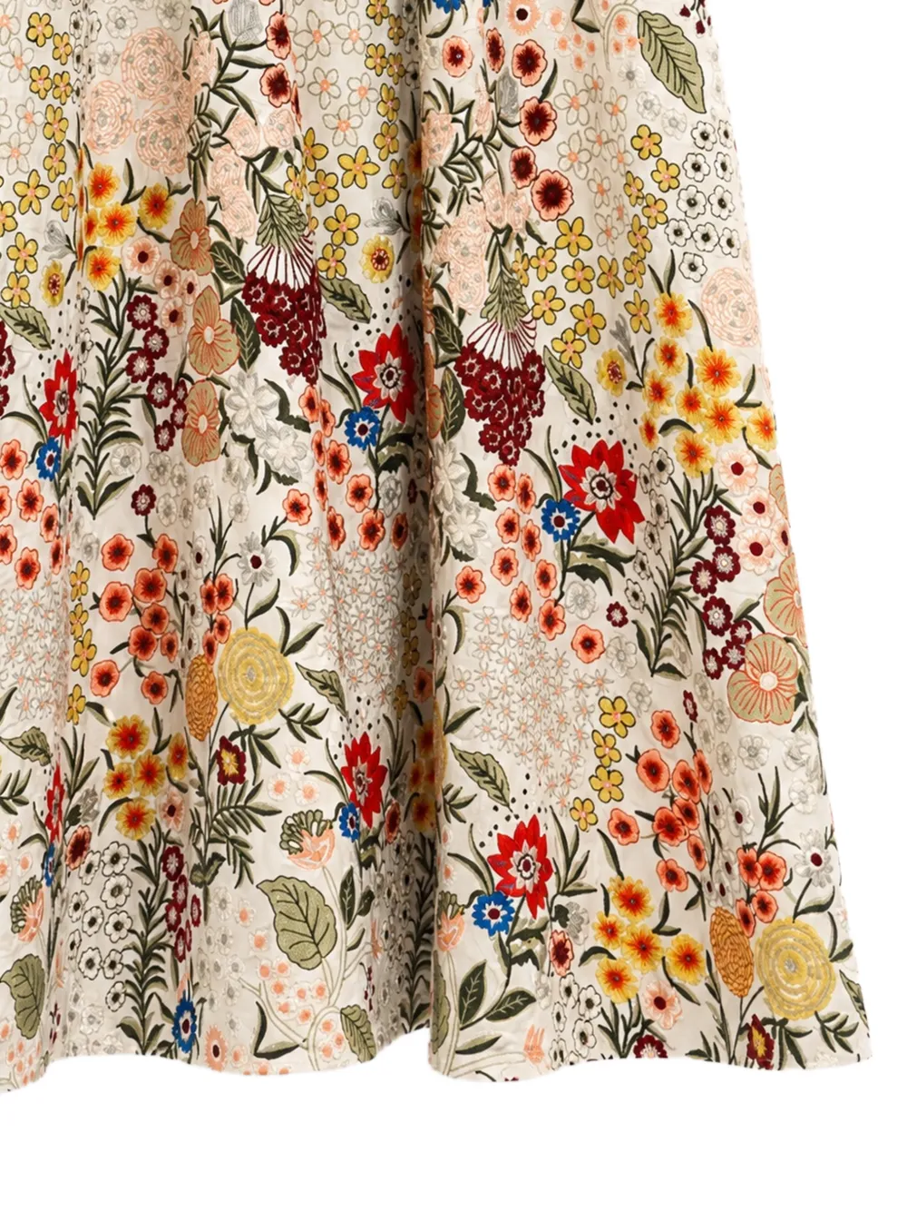 alice + olivia Earla midi-jurk met bloemenprint Beige
