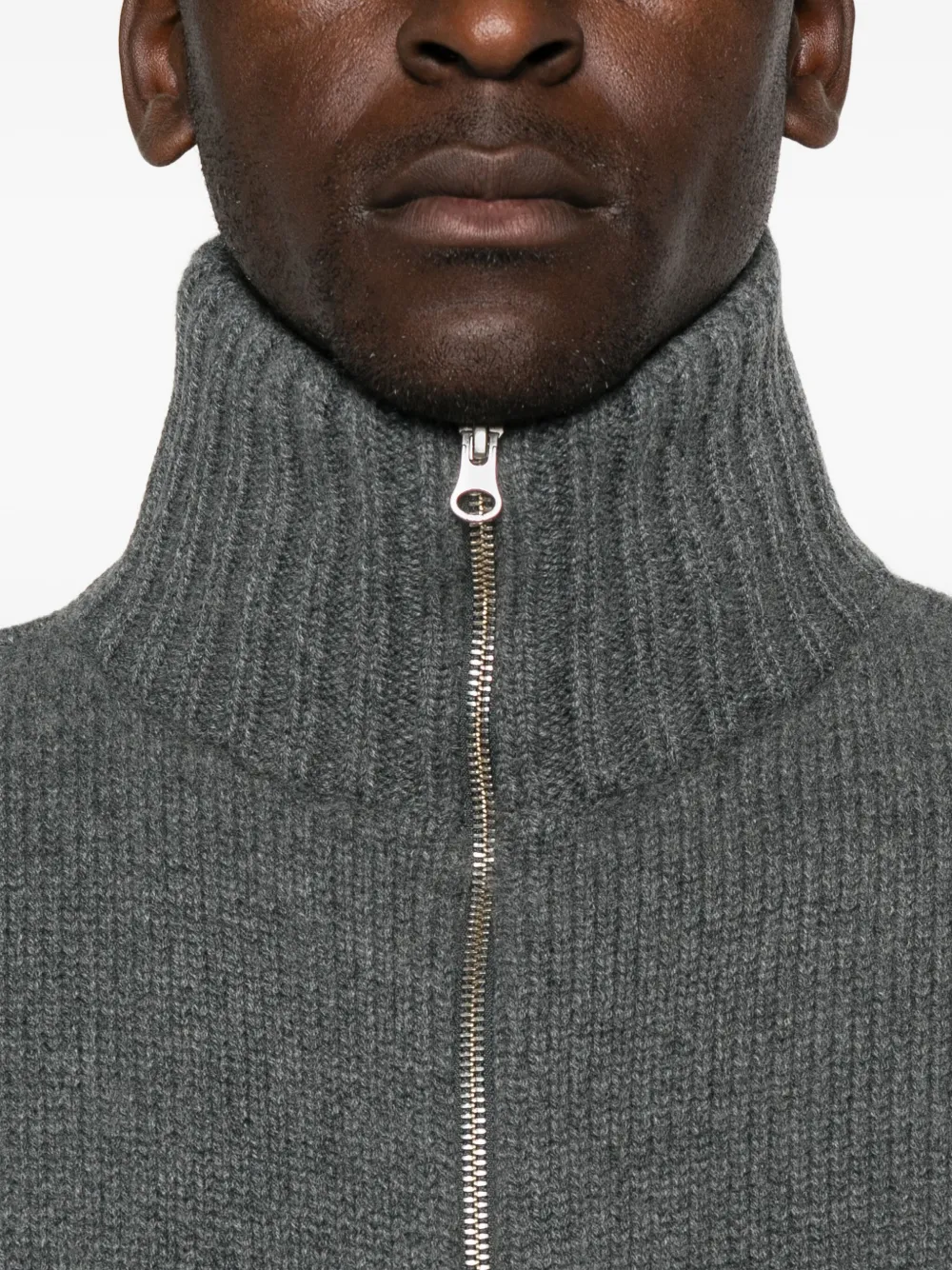 Extreme Cashmere Cashmere Zipped Cardigan In Gray