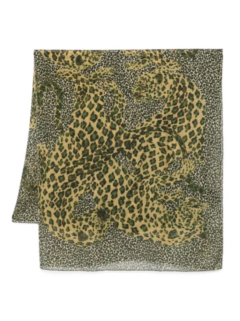 Saint Laurent leopard-print scarf