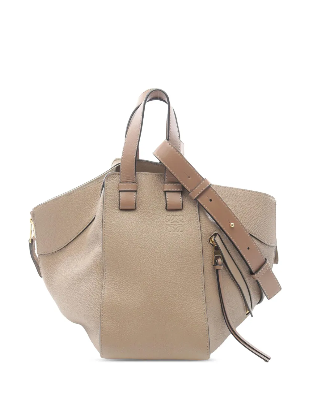Loewe Pre-Owned 2010-2025 スモール グレインカーフ ハンモック サッチェルバッグ - ブラウン Loewe Pre-Owned 2010-2025 スモール グレインカーフ ハンモック サッチェルバッグ - ブラウン