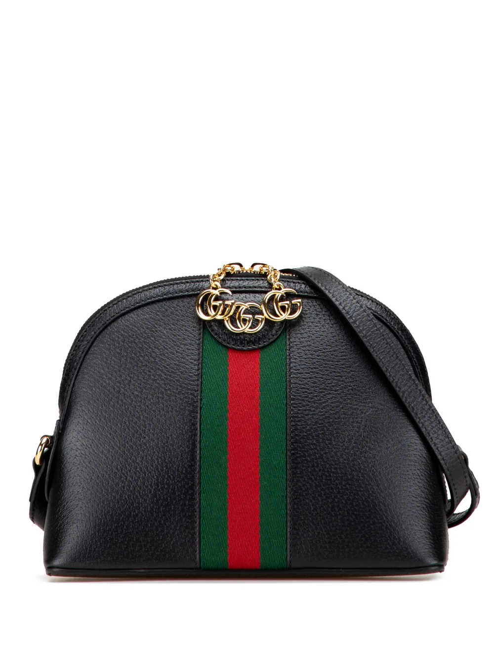 Gucci Pre-Owned 2016-2025 スモール カーフスキン オフィディア ドーム ショルダーバッグ - ブラック Gucci Pre-Owned 2016-2025 スモール カーフスキン オフィディア ドーム ショルダーバッグ - ブラック