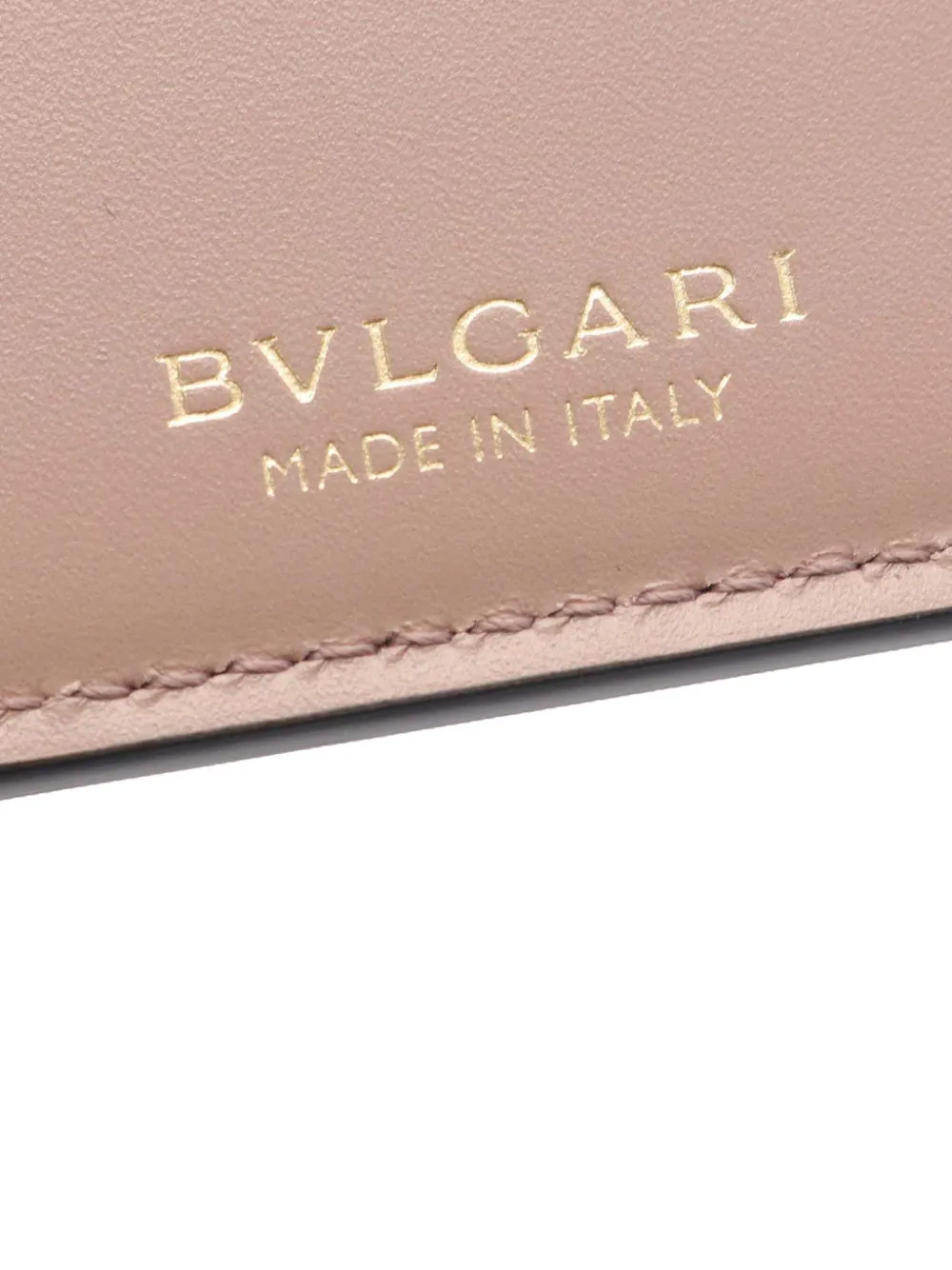 Pre-owned Bvlgari 2000-2025 Leather Serpenti Forever Trifold Wallet Small Wallets In Red