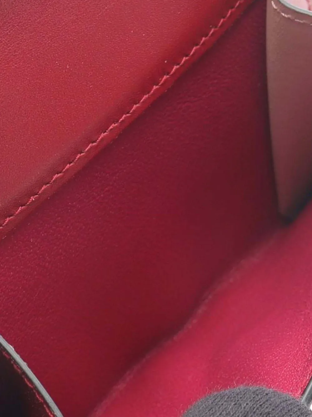 Pre-owned Bvlgari 2000-2025 Leather Serpenti Forever Trifold Wallet Small Wallets In Red