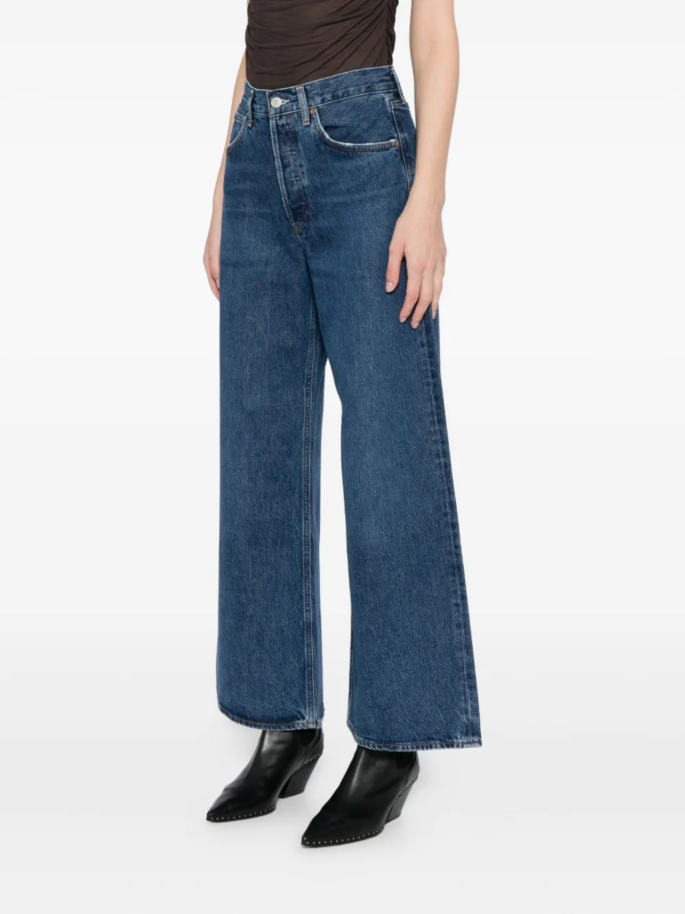 Agolde Jeans With Belt Loops In Blue